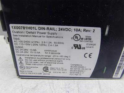 1X00781H01L إيمرسون Ovation Din-rail مزود الطاقة 24vdc